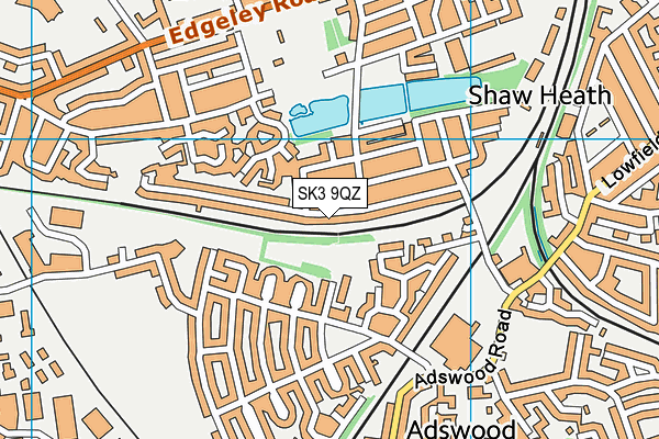 SK3 9QZ map - OS VectorMap District (Ordnance Survey)