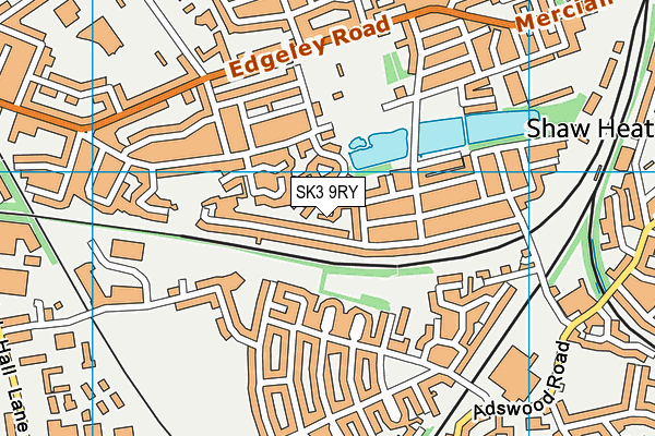 SK3 9RY map - OS VectorMap District (Ordnance Survey)
