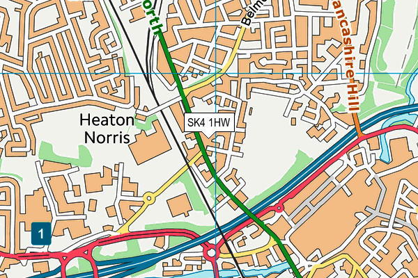 SK4 1HW map - OS VectorMap District (Ordnance Survey)