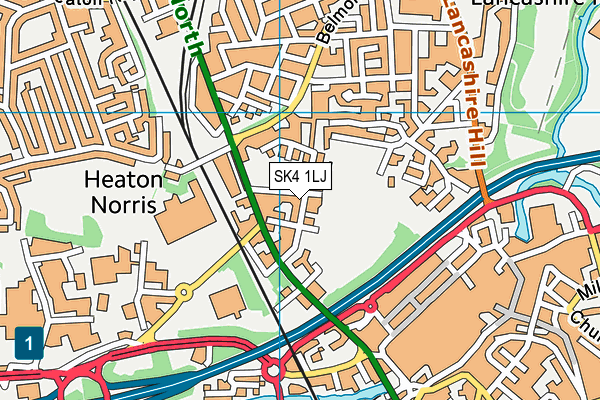 SK4 1LJ map - OS VectorMap District (Ordnance Survey)