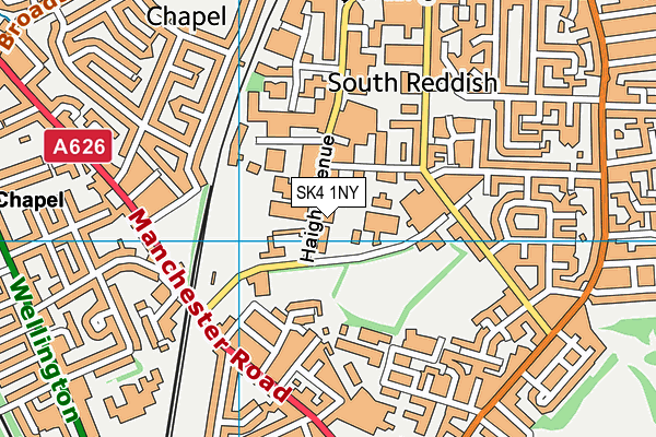 SK4 1NY map - OS VectorMap District (Ordnance Survey)