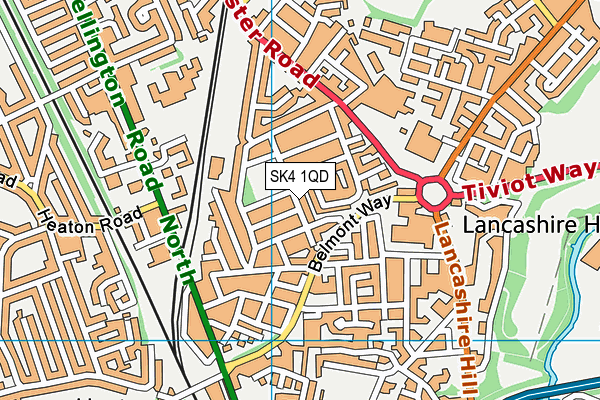 SK4 1QD map - OS VectorMap District (Ordnance Survey)