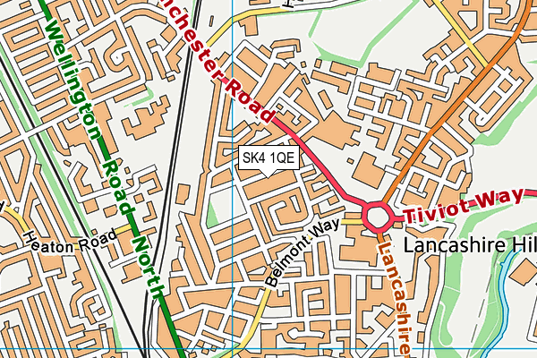 SK4 1QE map - OS VectorMap District (Ordnance Survey)