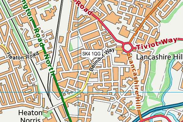 SK4 1QG map - OS VectorMap District (Ordnance Survey)