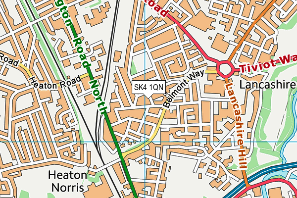 SK4 1QN map - OS VectorMap District (Ordnance Survey)