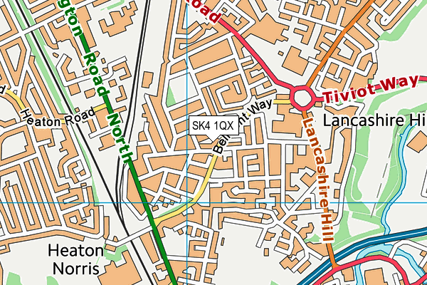 SK4 1QX map - OS VectorMap District (Ordnance Survey)