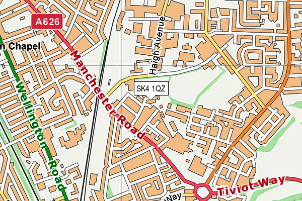 SK4 1QZ map - OS VectorMap District (Ordnance Survey)