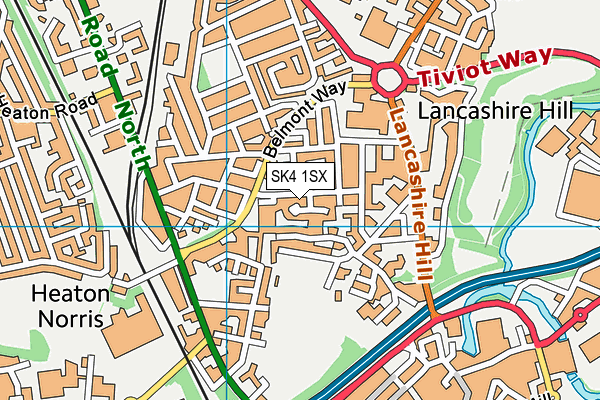 SK4 1SX map - OS VectorMap District (Ordnance Survey)