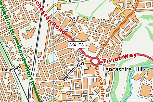 SK4 1TS map - OS VectorMap District (Ordnance Survey)