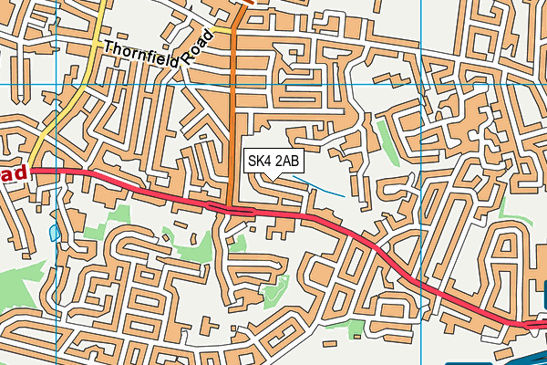 SK4 2AB map - OS VectorMap District (Ordnance Survey)