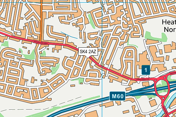 SK4 2AZ map - OS VectorMap District (Ordnance Survey)