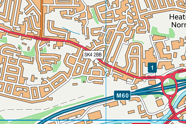 SK4 2BB map - OS VectorMap District (Ordnance Survey)
