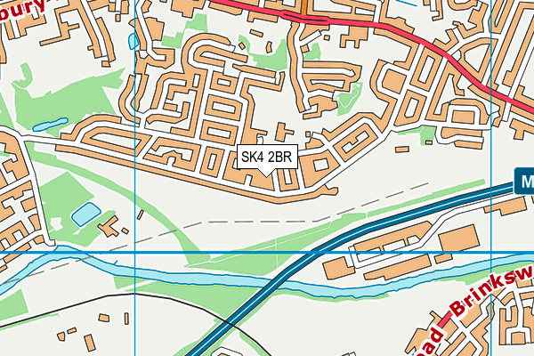 SK4 2BR map - OS VectorMap District (Ordnance Survey)