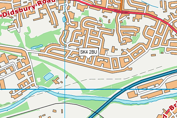 SK4 2BU map - OS VectorMap District (Ordnance Survey)