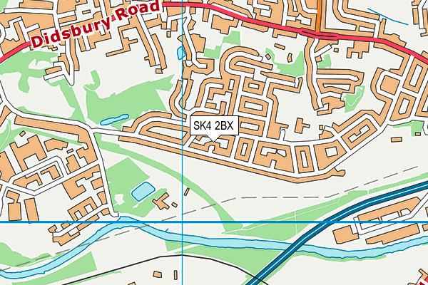 SK4 2BX map - OS VectorMap District (Ordnance Survey)