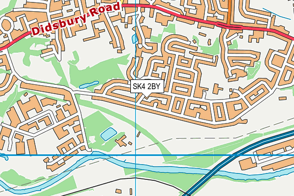 SK4 2BY map - OS VectorMap District (Ordnance Survey)