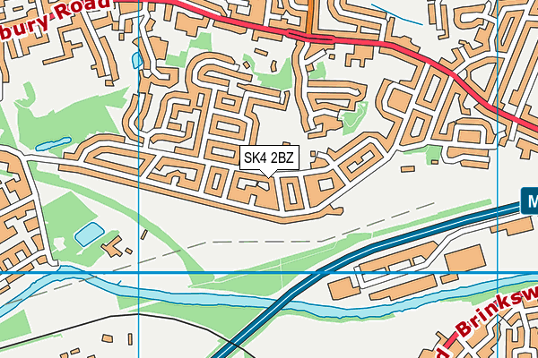 Mersey Vale Primary School map (SK4 2BZ) - OS VectorMap District (Ordnance Survey)