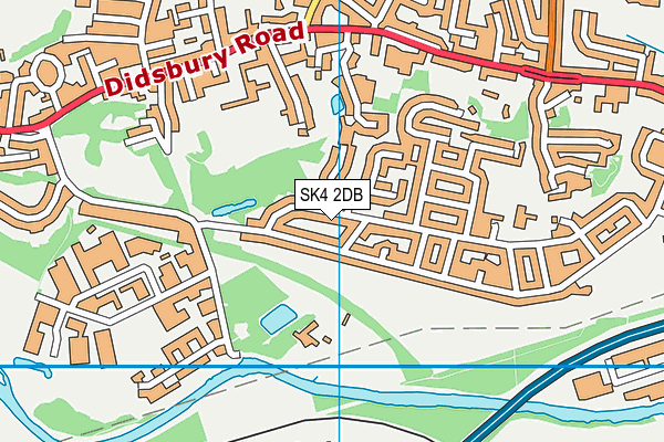 SK4 2DB map - OS VectorMap District (Ordnance Survey)