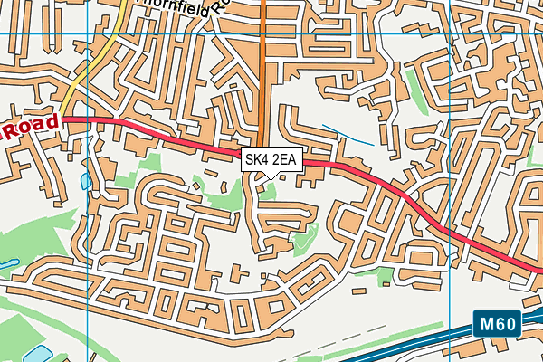 SK4 2EA map - OS VectorMap District (Ordnance Survey)