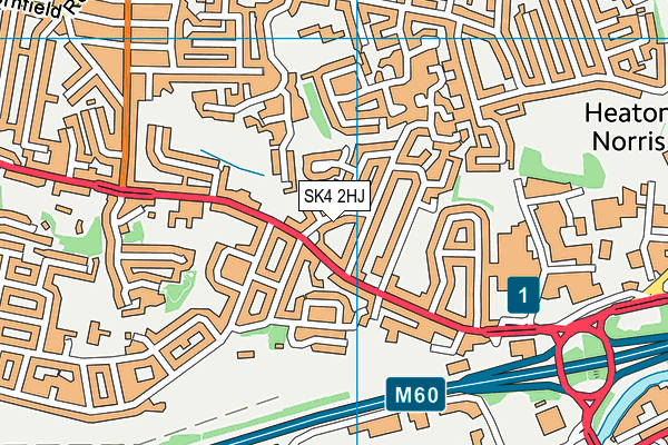 SK4 2HJ map - OS VectorMap District (Ordnance Survey)