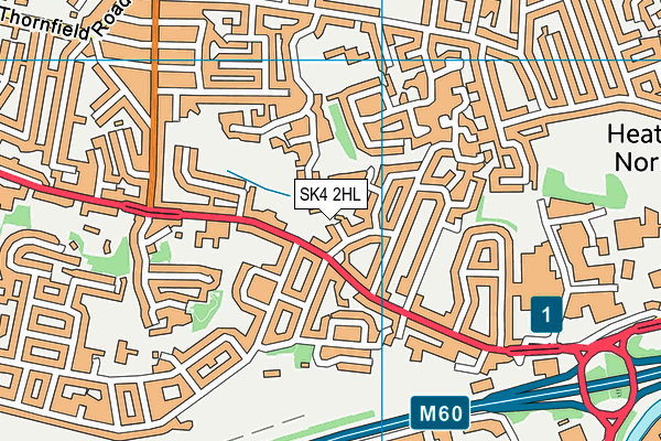 SK4 2HL map - OS VectorMap District (Ordnance Survey)