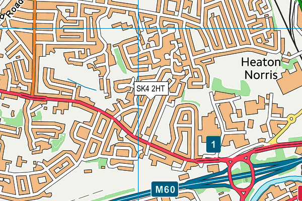 SK4 2HT map - OS VectorMap District (Ordnance Survey)