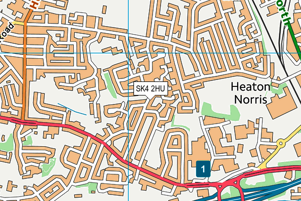 SK4 2HU map - OS VectorMap District (Ordnance Survey)