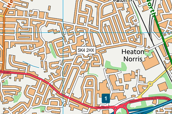 SK4 2HX map - OS VectorMap District (Ordnance Survey)