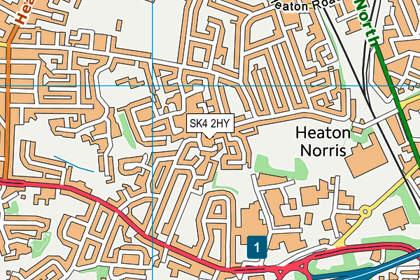 SK4 2HY map - OS VectorMap District (Ordnance Survey)