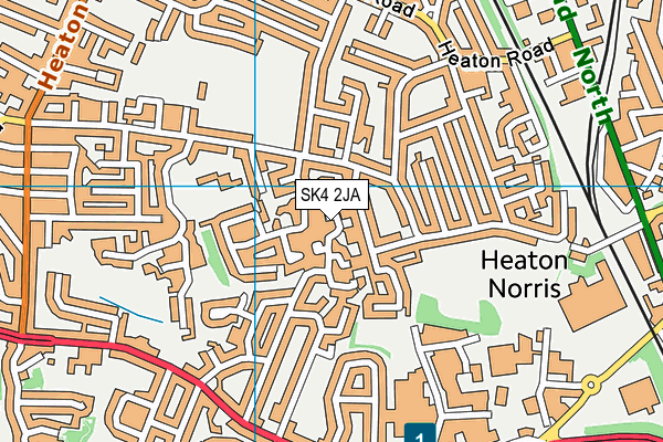 SK4 2JA map - OS VectorMap District (Ordnance Survey)