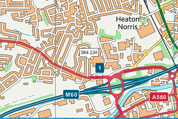 SK4 2JH map - OS VectorMap District (Ordnance Survey)