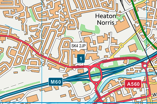 SK4 2JP map - OS VectorMap District (Ordnance Survey)