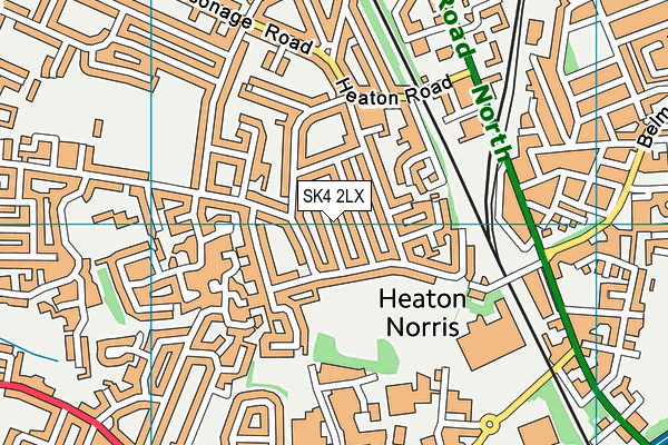 SK4 2LX map - OS VectorMap District (Ordnance Survey)