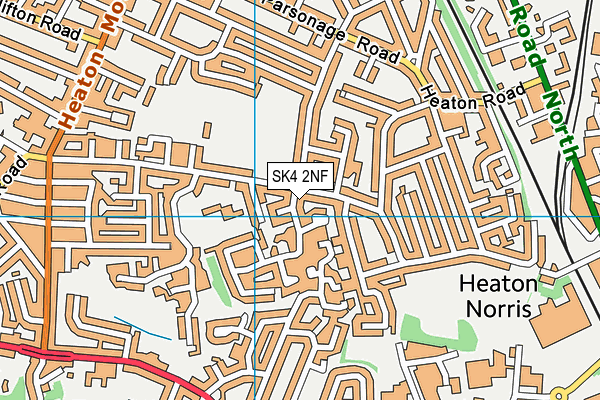 Heaton Moor Rugby Football Club map (SK4 2NF) - OS VectorMap District (Ordnance Survey)