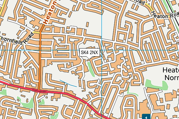 SK4 2NX map - OS VectorMap District (Ordnance Survey)