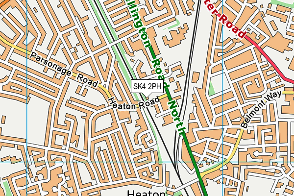 SK4 2PH map - OS VectorMap District (Ordnance Survey)