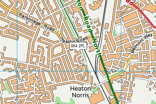 SK4 2PL map - OS VectorMap District (Ordnance Survey)