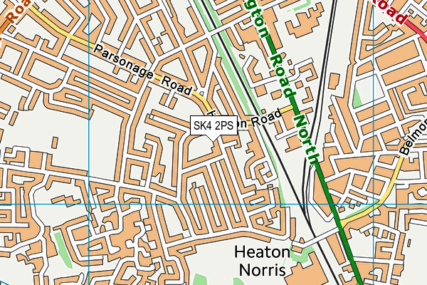 SK4 2PS map - OS VectorMap District (Ordnance Survey)