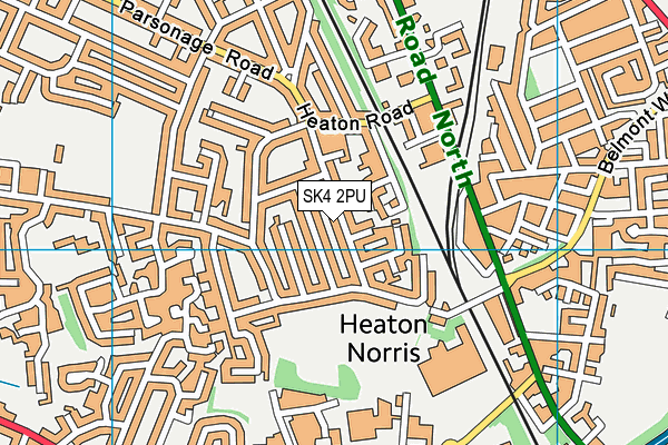SK4 2PU map - OS VectorMap District (Ordnance Survey)