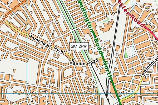 SK4 2PW map - OS VectorMap District (Ordnance Survey)