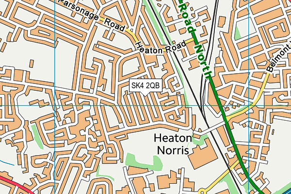 SK4 2QB map - OS VectorMap District (Ordnance Survey)