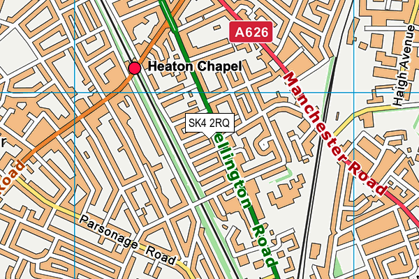 SK4 2RQ map - OS VectorMap District (Ordnance Survey)