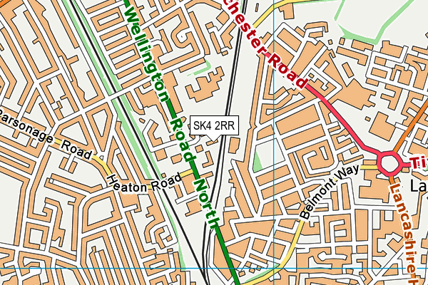 SK4 2RR map - OS VectorMap District (Ordnance Survey)