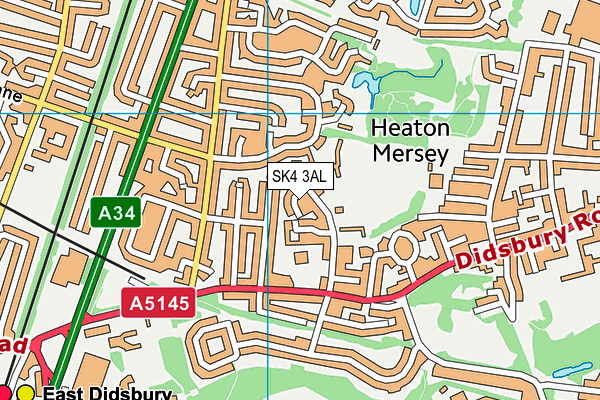 SK4 3AL map - OS VectorMap District (Ordnance Survey)