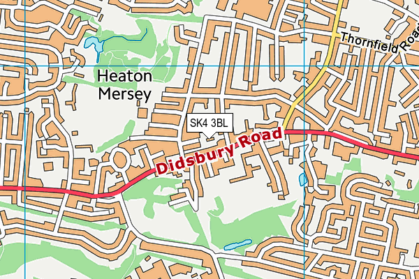 SK4 3BL map - OS VectorMap District (Ordnance Survey)