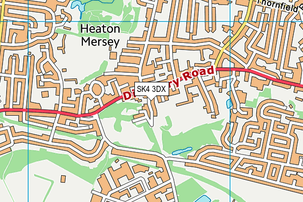 SK4 3DX map - OS VectorMap District (Ordnance Survey)