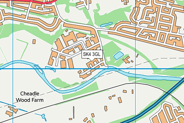SK4 3GL map - OS VectorMap District (Ordnance Survey)