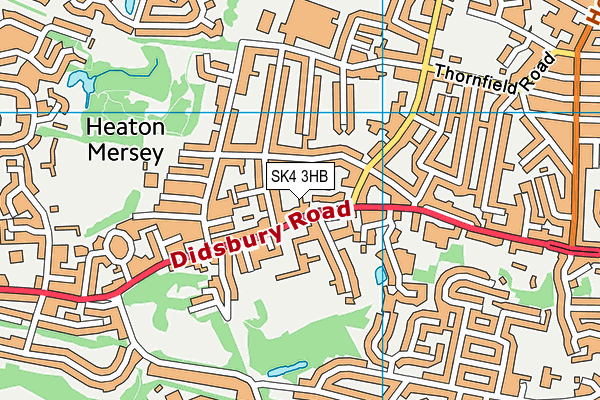 Didsbury Road Primary School map (SK4 3HB) - OS VectorMap District (Ordnance Survey)