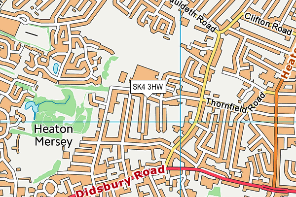 SK4 3HW map - OS VectorMap District (Ordnance Survey)