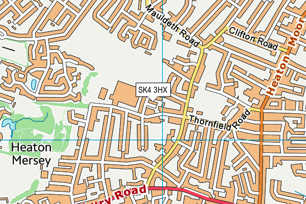 SK4 3HX map - OS VectorMap District (Ordnance Survey)